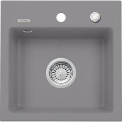 ZLEW. ZORBA SZARY METALIK GRANIT 1K B/O 440X440X170, 3,5" + OSP  B7ZQZ_S103