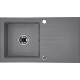 ZLEW. ZORBA SZARY METALIK GRANIT 1K Z/O 760X440X150, 3,5" + OSP B7ZQZ_S113