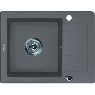 ZLEW. ZORBA SZARY METALIK GRANIT 1K Z/KO 580X440X160, 3,5" + OSP B7ZQZ_S11A