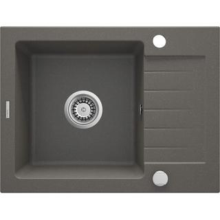ZLEW. ZORBA ANTRACYT MET.GRANIT 1K Z/KO 580X440X164 3,5" + OSPRZĘT SPACE-SAVER ZQZ_T11A