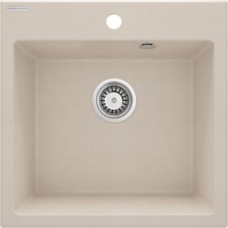 ZLEW. EVORA BEŻ GRANIT 1K 500x500x216, 3,5" + OSPRZĘT SPACE-SAVER  ZQJ_5103