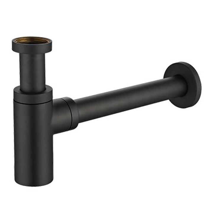 SYFON UMYWALKOWY OZDOBNY, CZARNY MAT A186BL