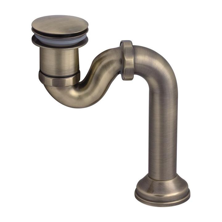 SYFON WANNOWY OZDOBNY, BRĄZ ANTYCZNY       SYOM-W10BR