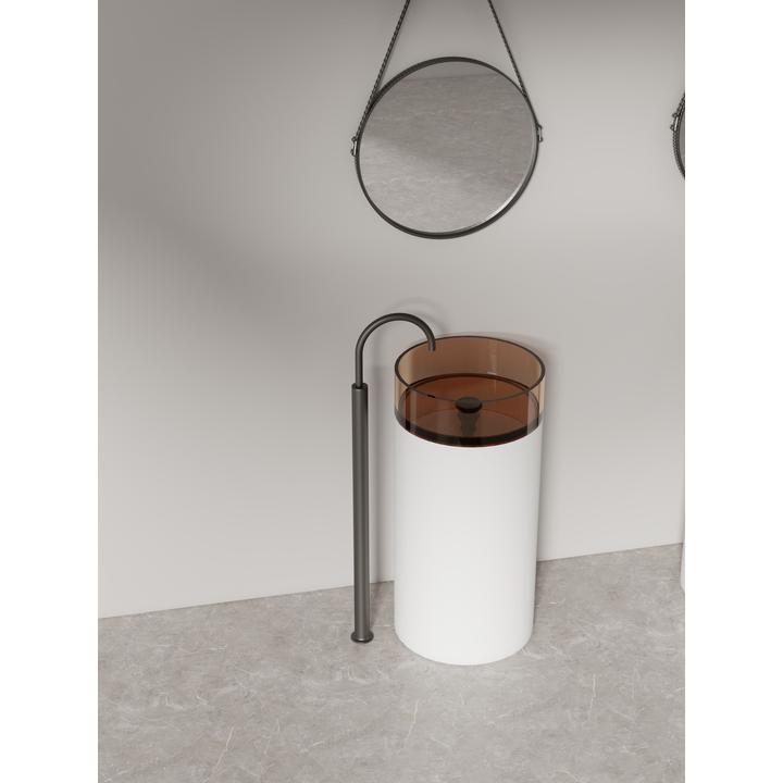 Umywalka wolnostojąca Freedom Brown Copper and White – elegancja i oryginalny design