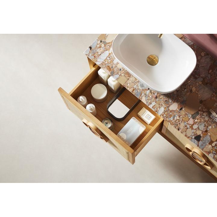 Blat z kamienia naturalnego Italian Terrazzo 900 mm – luksus i trwałość w Twojej łazience