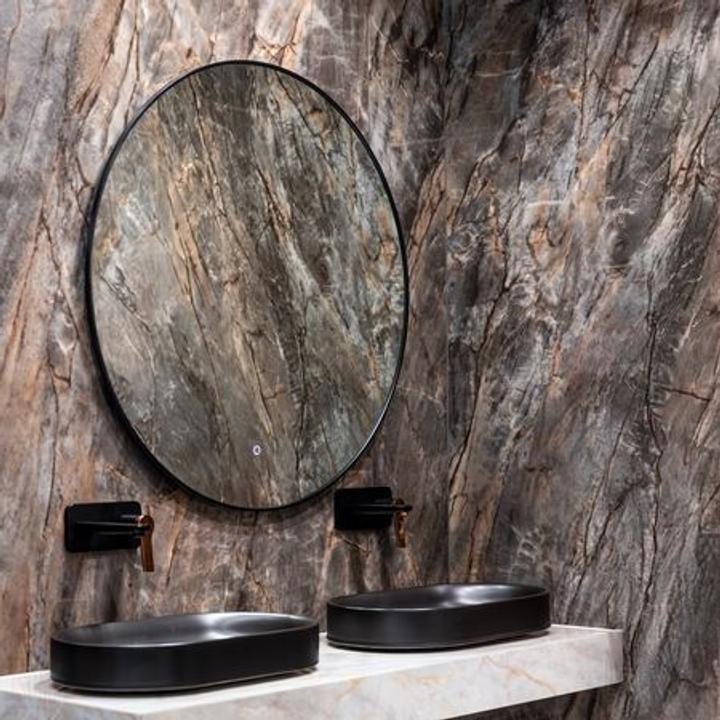 Lustro CARMIN 80 cm z oświetleniem LED i matą grzewczą