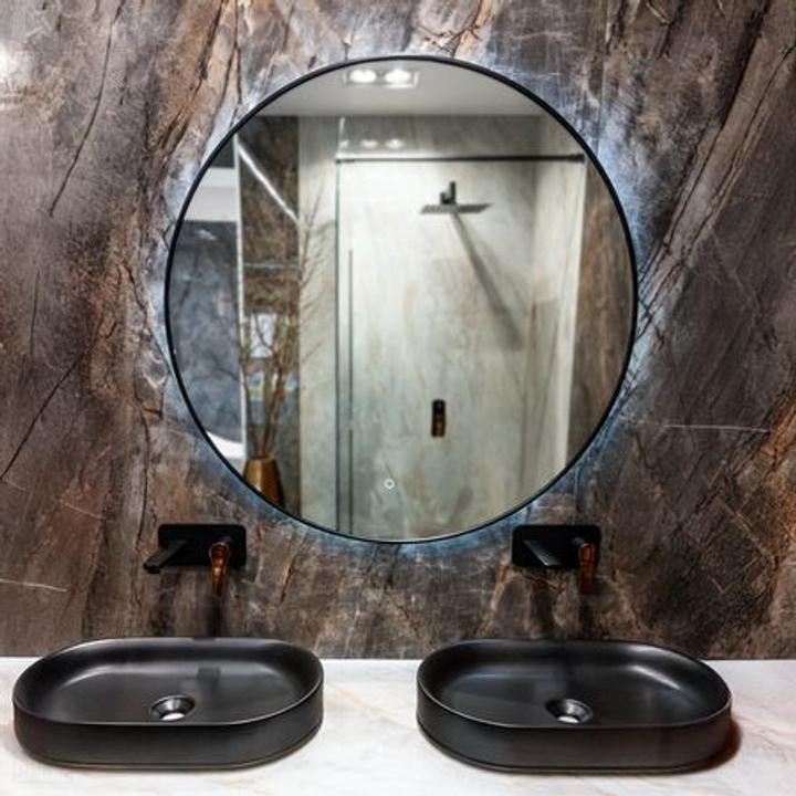 Lustro CARMIN 80 cm z oświetleniem LED i matą grzewczą