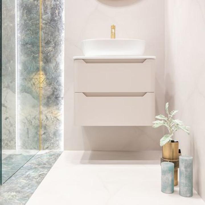 Beżowa szafka łazienkowa CASE 60 cm – ciepły odcień i funkcjonalność