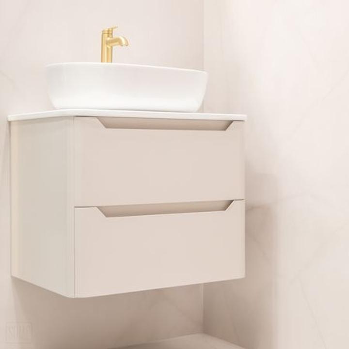 Beżowa szafka łazienkowa CASE 60 cm – ciepły odcień i funkcjonalność