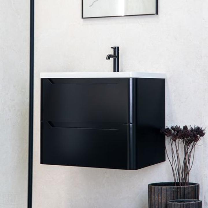 Czarna szafka łazienkowa CASE 60 cm – elegancja i nowoczesność