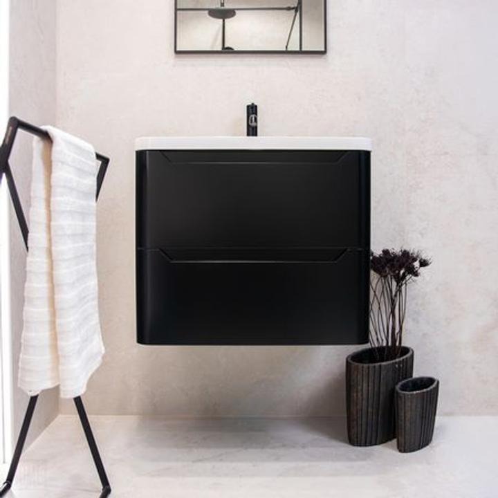 Czarna szafka łazienkowa CASE 60 cm – elegancja i nowoczesność