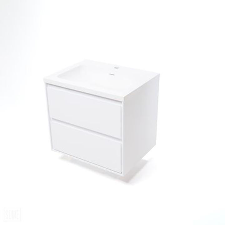 Szafka łazienkowa LOCK 60 cm – nowoczesna biel i minimalistyczny design