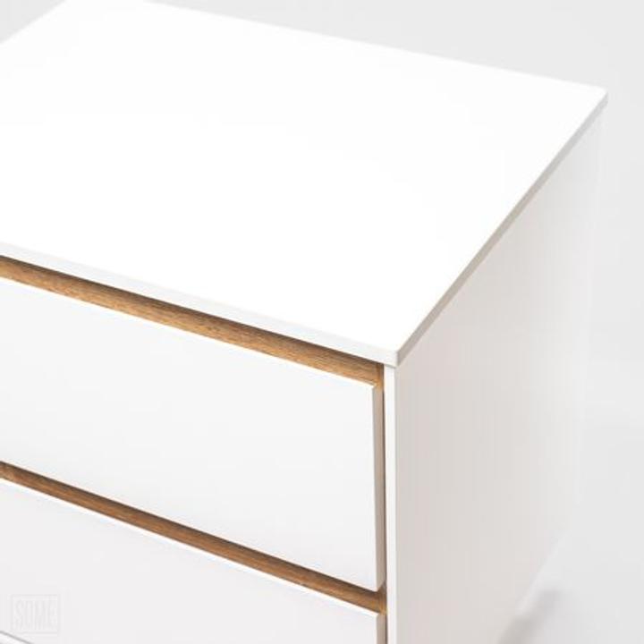 Szafka łazienkowa LOCK 60 cm biała/drewno – nowoczesność i naturalny styl