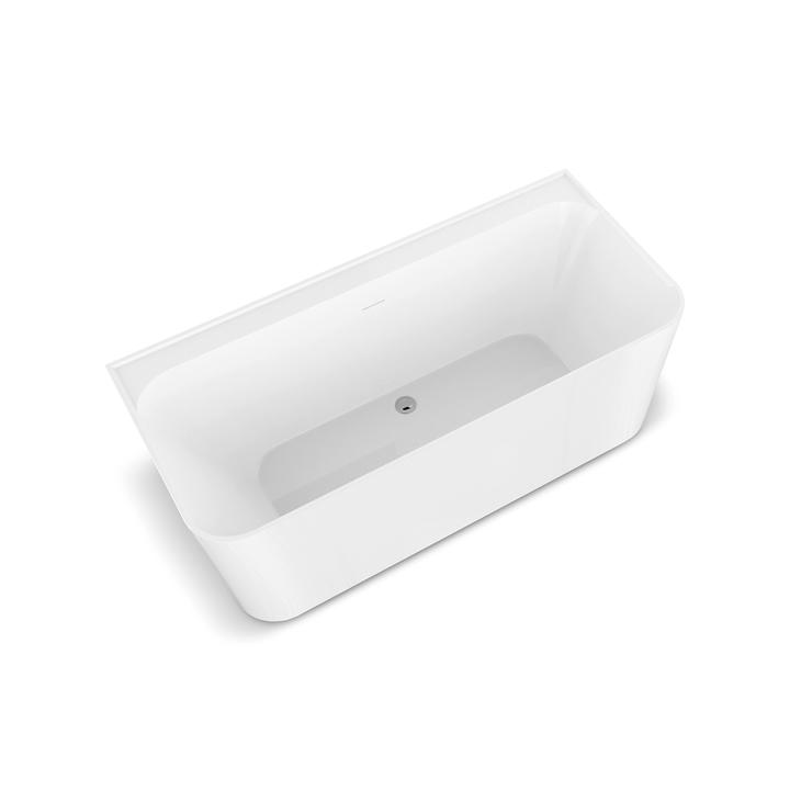 SOME COMODA WANNA PRZYŚCIENNA 1700X750X600 AKRYLOWA DM607-1700 BIAŁY POŁYSK + KOREK KLIK KLAK CHROM D01CHR*