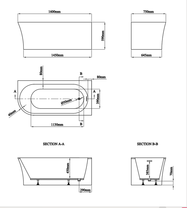 SOME EMMA WANNA NAROŻNA PRAWA 1600X750X590 AKRYLOWA DM979-1600RH BIAŁY POŁYSK + KOREK KLIK KLAK ZŁOTY DR01BG*