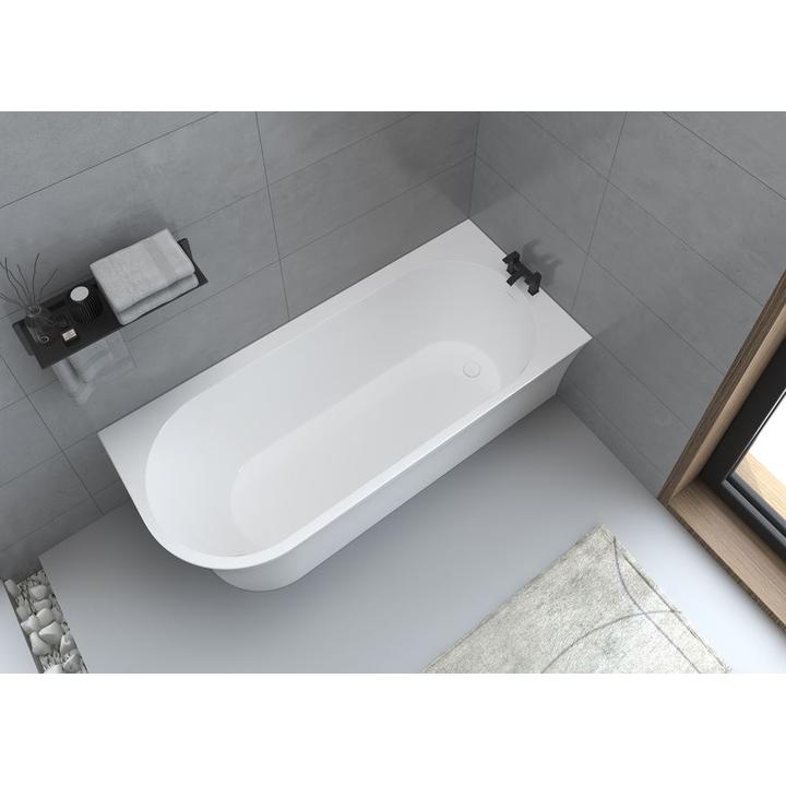 SOME EMMA WANNA NAROŻNA PRAWA 1600X750X590 AKRYLOWA DM979-1600RH BIAŁY POŁYSK + KOREK KLIK KLAK BIAŁY MAT DR01MW*