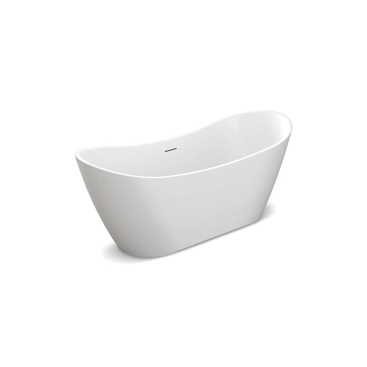 SOME SMILE WANNA WOLNOSTOJĄCA 1600X780X740 AKRYLOWA DM972-1600T BIAŁY POŁYSK + KOREK KLIK KLAK BIAŁY MAT DR01MW*