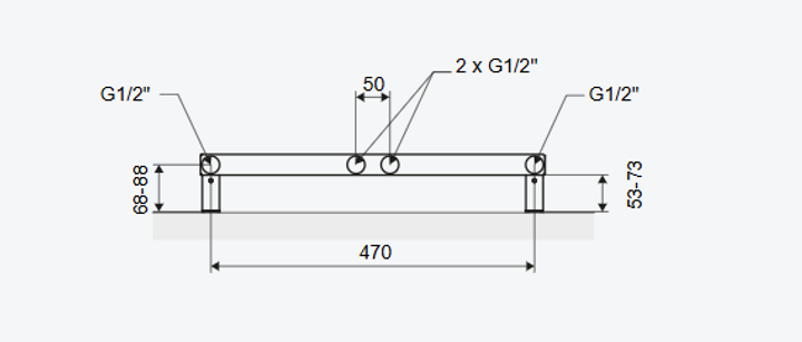 BREGO GRZEJNIK ŁAZIENKOWY 139x50CM CZARNY MAT GREX.BR139.BL