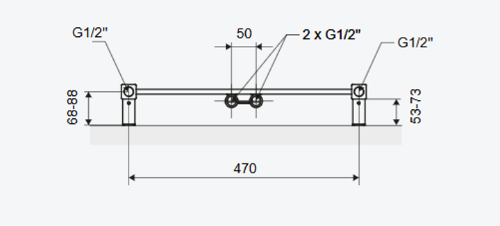 CONTI GRZEJNIK ŁAZIENKOWY 121X50 CM, CAPPUCINO MAT GREX.CO121.CA