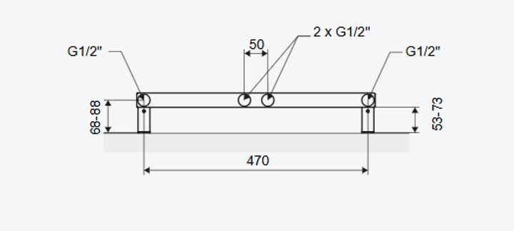 CONTI GRZEJNIK ŁAZIENKOWY 143X50 CM, CAPPUCINO MAT GREX.CO143.CA