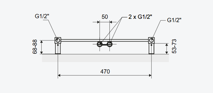 CONTI GRZEJNIK ŁAZIENKOWY 89X50 CM, CAPPUCINO MAT GREX.CO89.CA