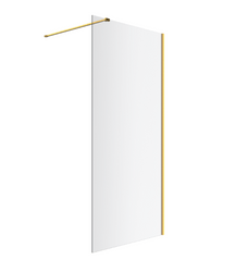VIDOQ WALK-IN ŚCIANKA PRYSZNICOWA PROSTA 100X200 CM, POWŁOKA CLEAN CONTROL, ZŁOTY SZCZOTKOWANY KAEX.1506.1000.LP.GB