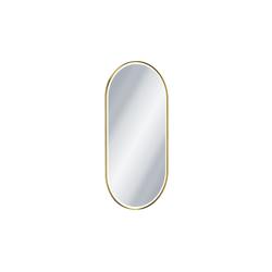 CORIDO LUSTRO ŁAZIENKOWE 100x50CM OWALNE,OŚWIETLENIE LED MATA GRZEWCZA,ZŁOTY SZCZOTKOWANY DOEX.CO100.050.GB