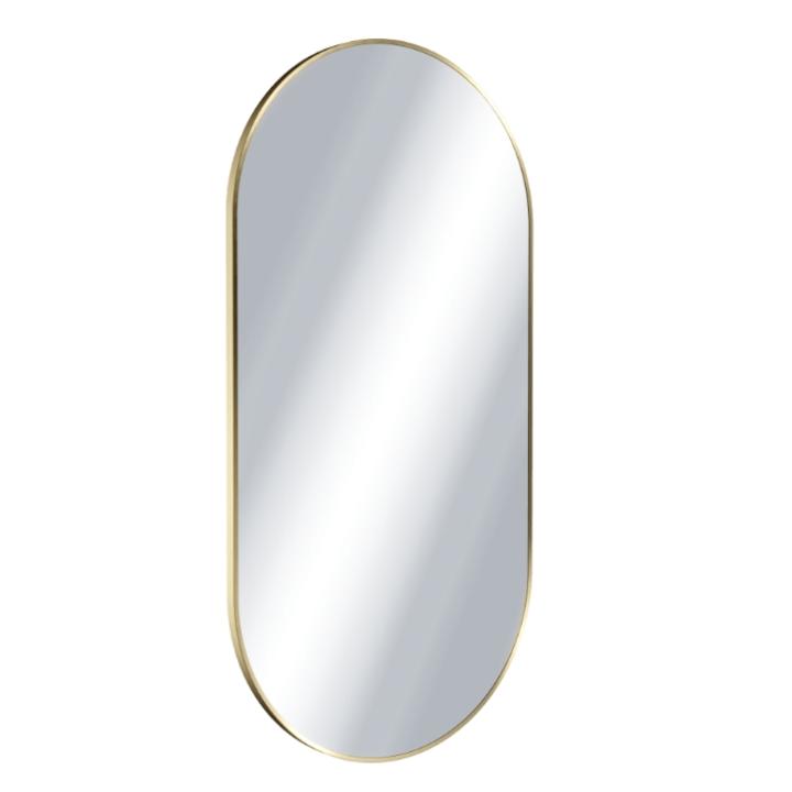 REVIA LUSTRO OWALNE 100X50 ZŁOTY SZCZOTKOWANY  DOEX.RE100.050.GB