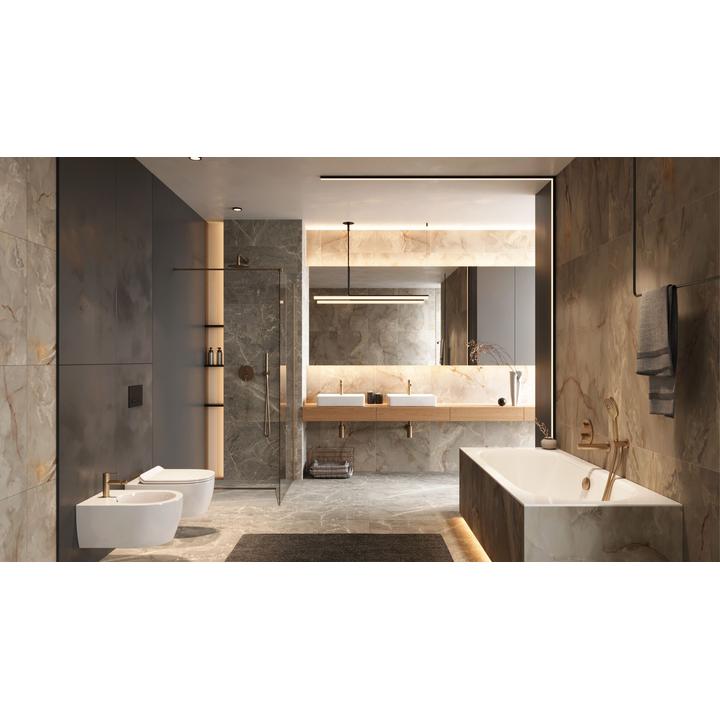 DOTO D 54 SPIN 360 MISKA WC 54CM WISZĄCA, BEZRANTOWA Z DESKĄ WOLNOOPADAJĄCĄ, BIAŁY POŁYSK CEEX.1403.545.WH