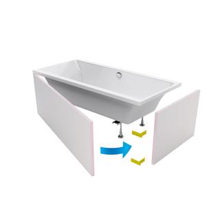 OBUDOWA DO ZABUDOWY PŁYTKAMI WANNY PROSTOKĄTNEJ DO WYMIARÓW 1800 X 850 MM OBEX.P.18X85WH