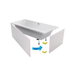OBUDOWA DO ZABUDOWY PŁYTKAMI WANNY PROSTOKĄTNEJ DO WYMIARÓW 1800 X 850 MM OBEX.P.18X85WH