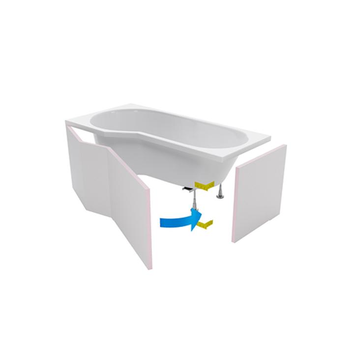 OBUDOWA DO ZABUDOWY PŁYTKAMI WANNY BE SPOT OBEX.BSF.16WH