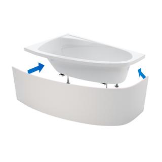 OBUDOWA DO ZABUDOWY PŁYTKAMI WANNY NAROŻNEJ OBEX.N.250WH