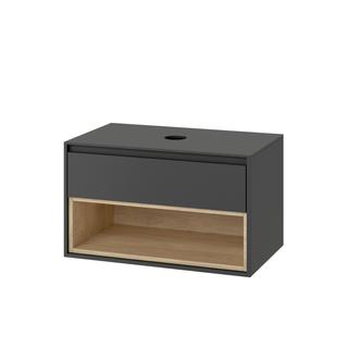 TUTO SZAFKA Z BLATEM 80CM, SZARY/DĄB MLEX.0102.800.GRBL