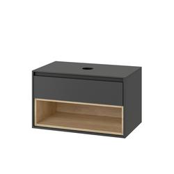 TUTO SZAFKA Z BLATEM 80CM, SZARY/DĄB MLEX.0102.800.GRBL