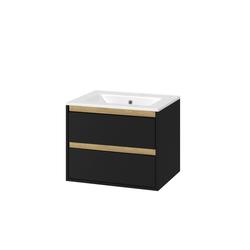 TUTO SZAFKA P/U 80 CZARNY/DĄB 2 SZUFLADY MLEX.0103.800.BKBL