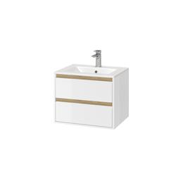 TUTO SZAFKA  P/U 80 BIAŁA/DĄB 2 SZUFLADY MLEX.0103.800.WHBL