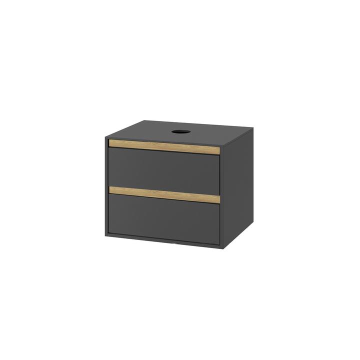 TUTO SZAFKA BLAT 60 SZARY/DĄB 2SZUFLADY MLEX.0104.600.GRBL