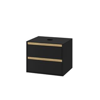 TUTO SZAFKA BLAT 80 CZ MAT/DĄB 2 SZUFLADY MLEX.0104.800.BKBL