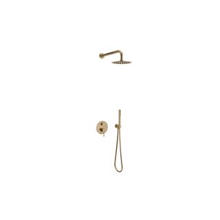 PI ZESTAW PRYSZNICOWO-WANNOWY PODTYNKOWY 2 FUNKCYJNY Z DESZCZOWNICĄ 25 CM, MIEDZIANY SZCZOTKOWANY AREX.SET.1245CB
