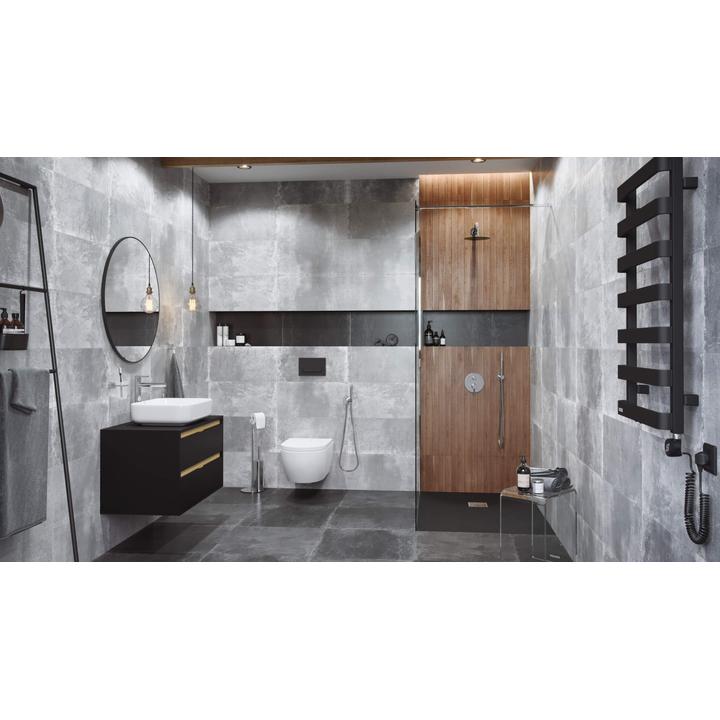 PI ZESTAW PRYSZNICOWO-WANNOWY PODTYNKOWY 3 FUNKCYJNY Z DESZCZOWNICĄ 25 CM, BIAŁY MAT  AREX.SET.1247WH