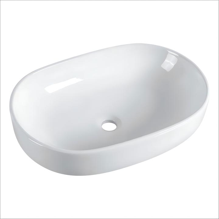 SOME VITA UMYWALKA NABLATOWA 600X425 OKRĄGŁA BIAŁY POŁYSK BT2084