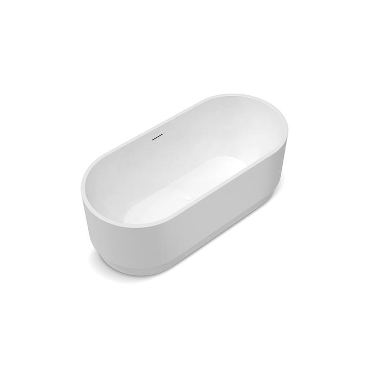 SOME SOLANO WANNA WOLNOSTOJĄCA 1600X745X600MM AKRYLOWA DM609-1600 BIAŁY POŁYSK + KOREK KLIK KLAK ZŁOTY DR01BG*