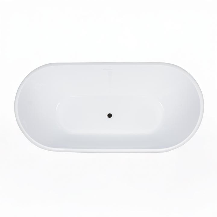 SOME SOLANO WANNA WOLNOSTOJĄCA 1600X745X600MM AKRYLOWA DM609-1600 BIAŁY POŁYSK + KOREK KLIK KLAK CZARNY MAT DR01MB*