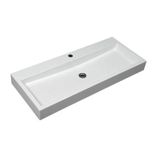 THASOS UMYWALKA NABLATOWA/WISZĄCA MARBLE+, 100X42CM, BIAŁY POŁYSK      THASOS1000BP