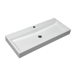 THASOS UMYWALKA NABLATOWA/WISZĄCA MARBLE+, 100X42CM, BIAŁY POŁYSK      THASOS1000BP