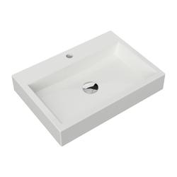 THASOS UMYWALKA NABLATOWA/WISZĄCA MARBLE+, 60X42CM, BIAŁY POŁYSK      THASOS600BP