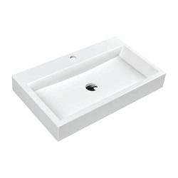 THASOS UMYWALKA NABLATOWA/WISZĄCA MARBLE+, 70X42CM, BIAŁY POŁYSK      THASOS700BP
