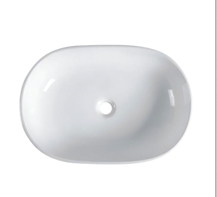 SOME VITA UMYWALKA NABLATOWA 600X425 OKRĄGŁA BIAŁY POŁYSK BT2084