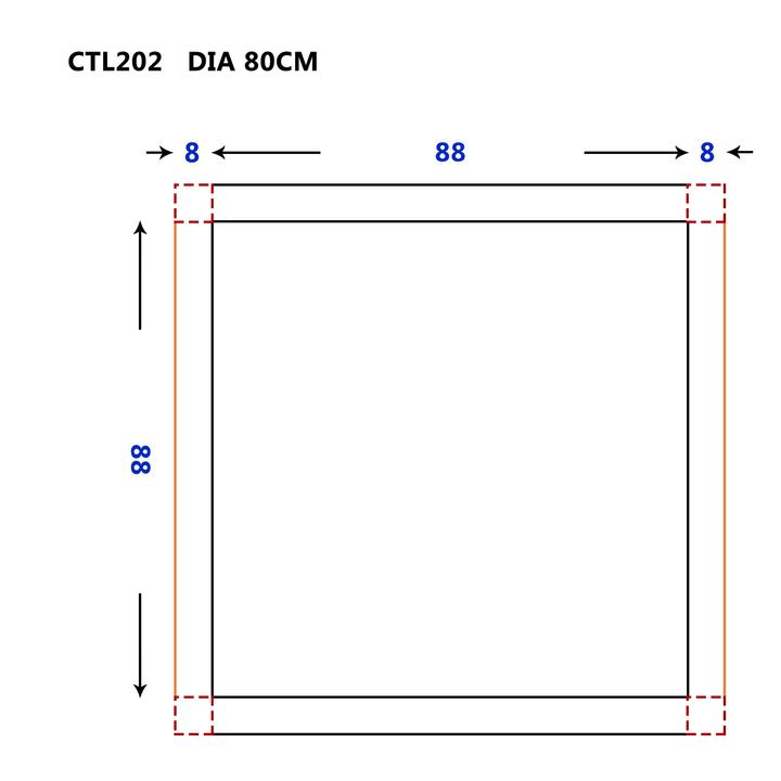 SOME OCCHIO LUSTRO ŁAZIENKOWE OKRĄGŁE 80 OŚWIETLENIE LED, MATA GRZEWCZA CTL202-80